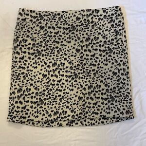 Loft Leopard Print Skirt